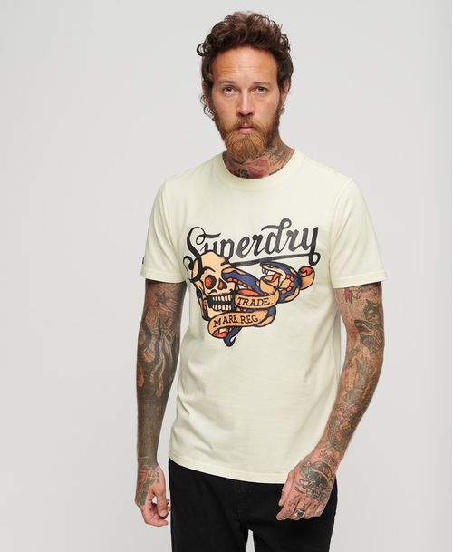 Camiseta Para Hombre Tattoo Script Graphic