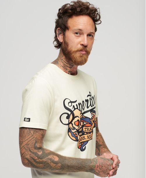 Camiseta Para Hombre Tattoo Script Graphic