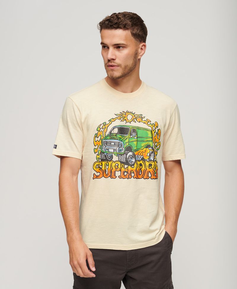 Camiseta-Para-Hombre-Motor-Retro-Graphic-