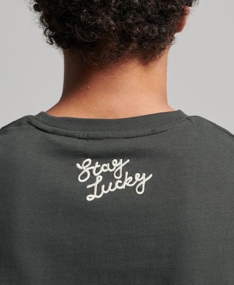 Camiseta-Para-Hombre-Stay-Lucky-Graphic-