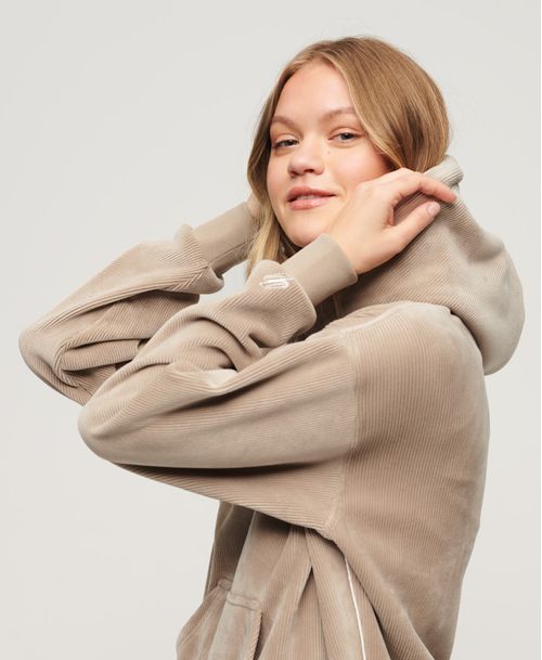 Buzo Cerrado Para Mujer Drop Needle Velour Boxy