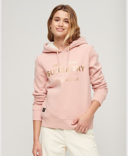 Buzo Cerrado Para Mujer Luxe Metallic Logo