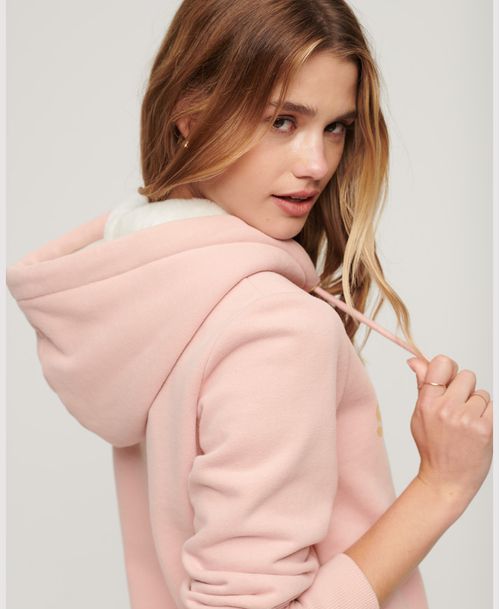 Buzo Cerrado Para Mujer Luxe Metallic Logo