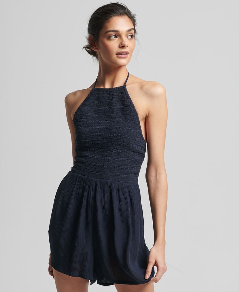 Vestido-Medio-Para-Mujer-Vintage-Smocked