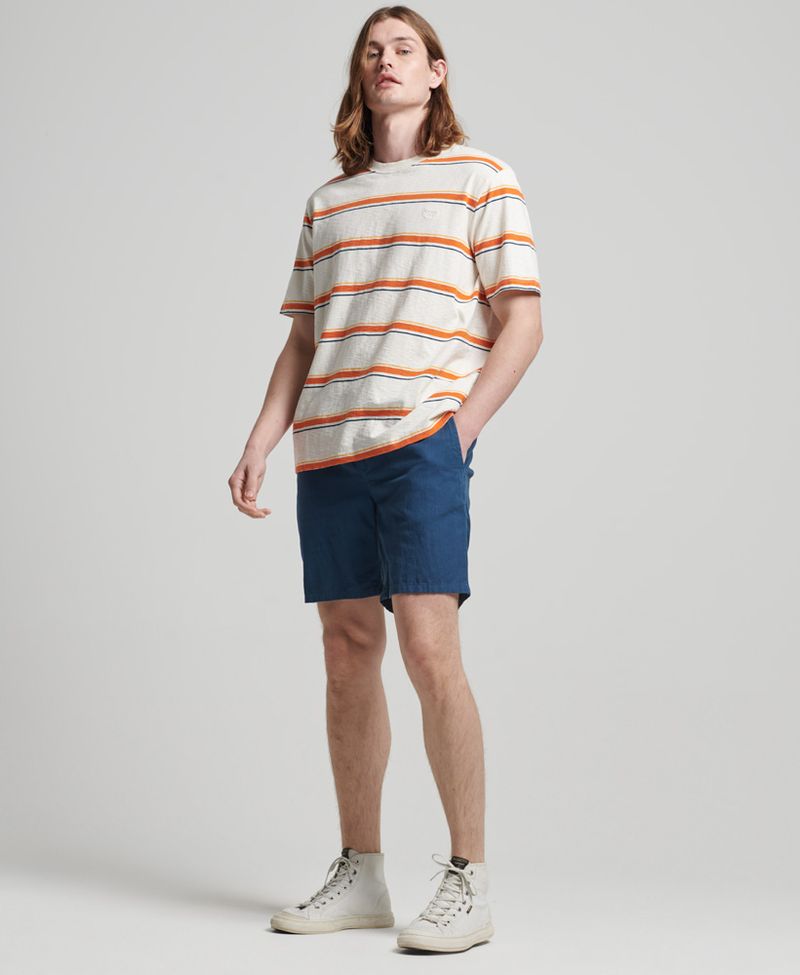 Camiseta-Para-Hombre-Vintage-Textured-Stripe-
