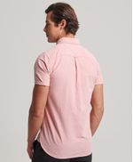 Camisa-Manga-Corta-Para-Hombre-Vintage-Oxford