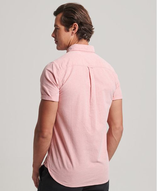 Camisa Manga Corta Para Hombre Vintage Oxford