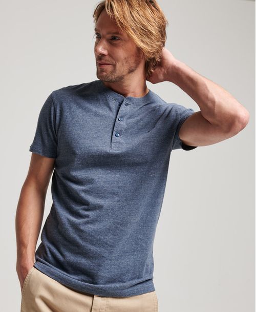 Camiseta Para Hombre Vintage Logo Henley