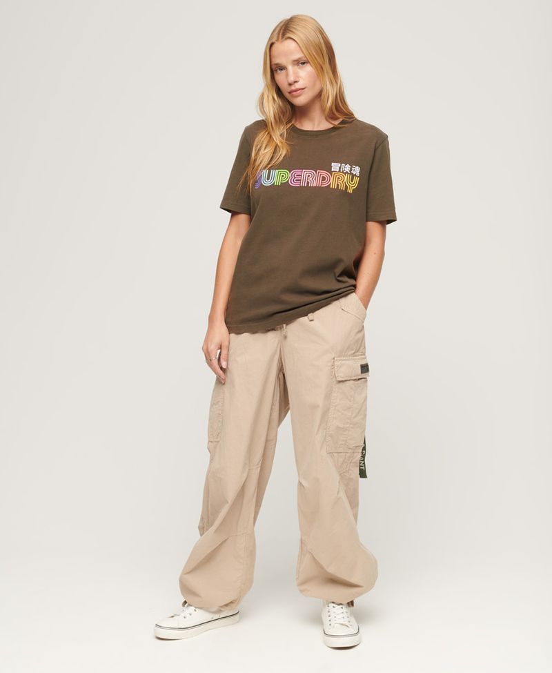 Camiseta-Para-Mujer-Vintage-Retro-Rainbow-