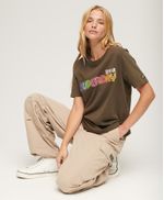 Camiseta-Para-Mujer-Vintage-Retro-Rainbow-