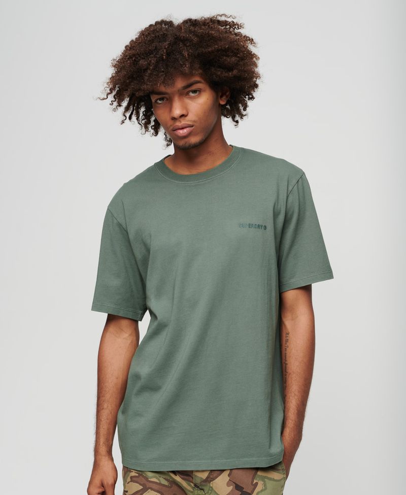 Camiseta-Para-Hombre-Overdyed-Logo-Loose-