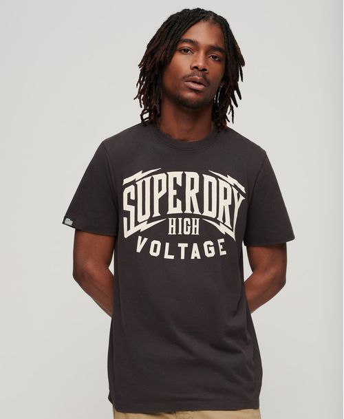 Camiseta Para Hombre Blackout Rock Graphic