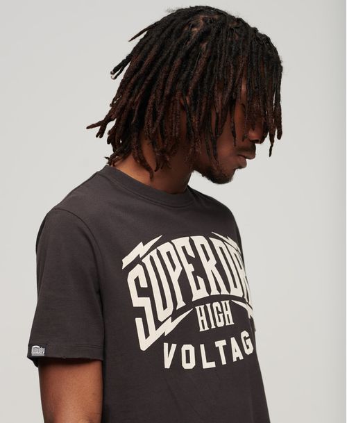 Camiseta Para Hombre Blackout Rock Graphic
