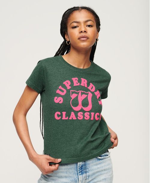 Camiseta Manga Corta Graphic Para Mujer Archive Neon