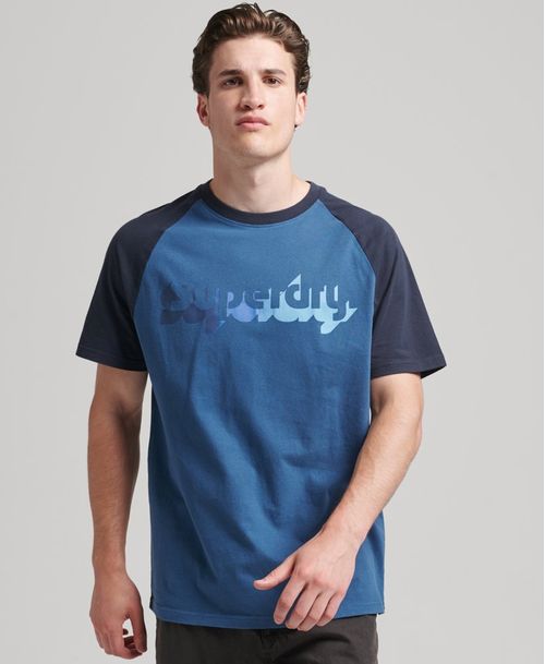 Camiseta Para Hombre Vintage Shadow Raglan