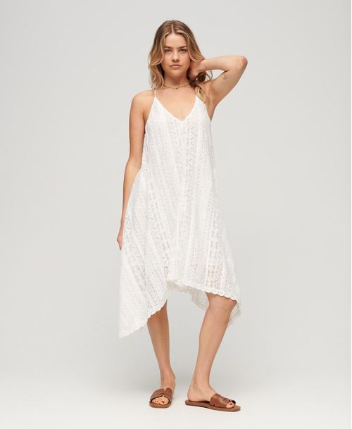 Vestido Corto Para Mujer Vintage All Lace Midi