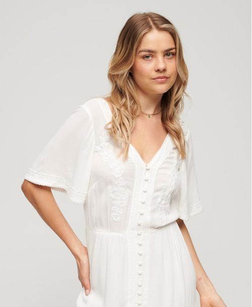 Vestido Largo Para Mujer Ss Emb Tiered Midi