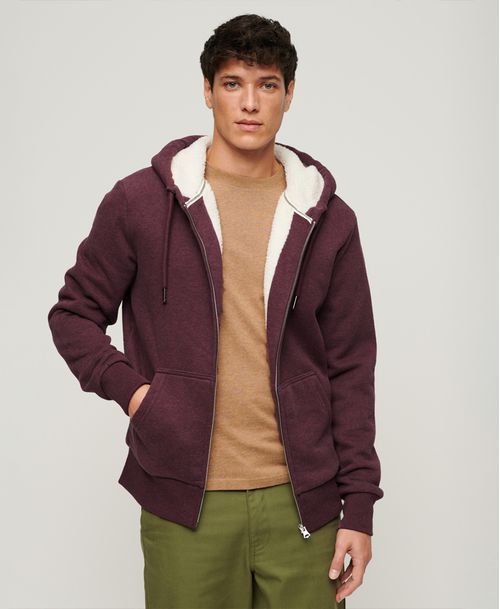 Buzo Abierto Para Hombre Essential Borg Lined Zip Hood