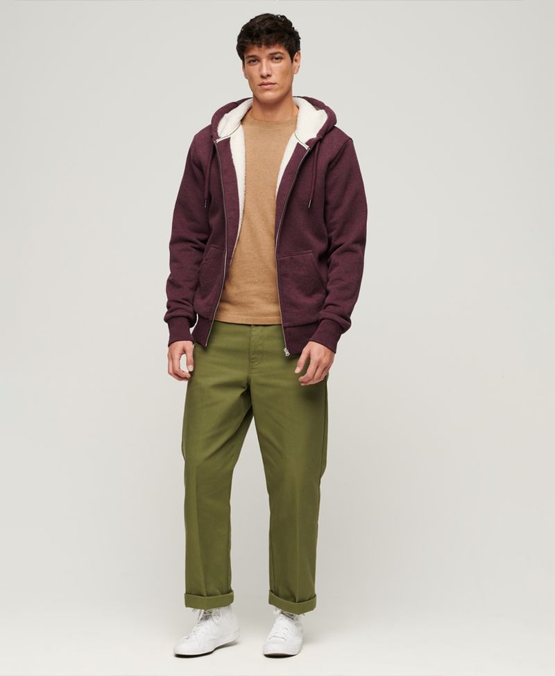 Buzo-Abierto-Para-Hombre-Essential-Borg-Lined-Zip-Hood-