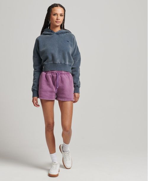 Buzo Cerrado Para Mujer Vintage Wash Crop Hood