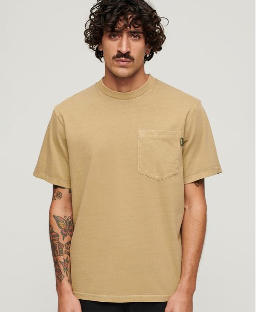 Camiseta Para Hombre Contrast Stitch Pocket