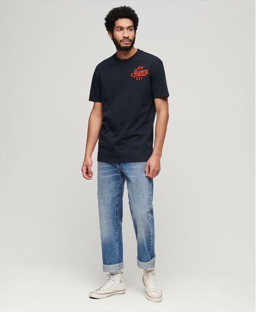 Camiseta Para Hombre Emb Superstate Ath Logo Tee