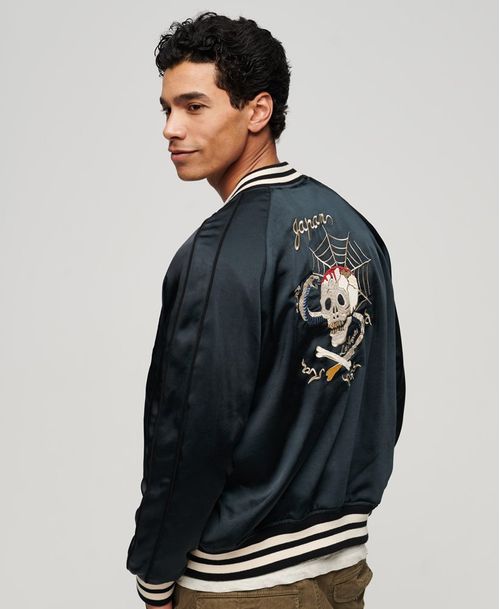 Chaqueta Casual Para Hombre Suikajan Embroidered Bomber