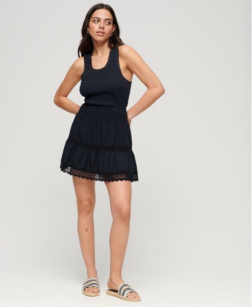 Falda Corta Para Mujer Ibiza Lace Mix Mini
