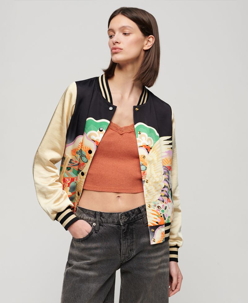 Chaqueta-Casual-Para-Mujer-Suikajan-Printed-Bomber-