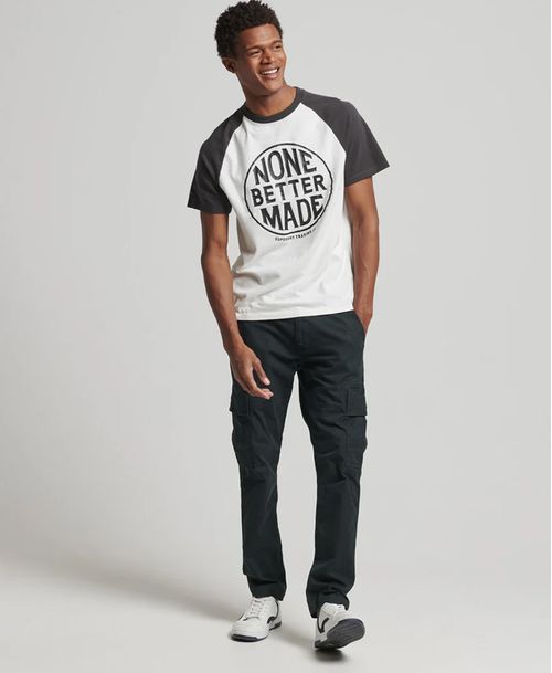 Camiseta Para Hombre Vintage Americana Baseball Tee