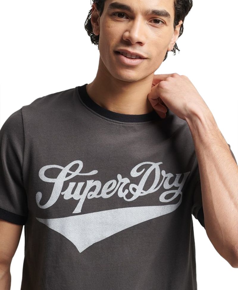 Camiseta-Para-Hombre-Vintage-Americana-Ringer-Tee-