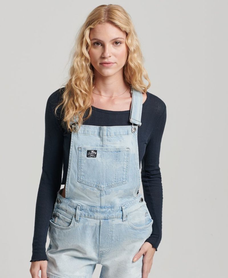 Enterizo-Largo-Para-Mujer-Vintage-Hot-Short-Dungaree-