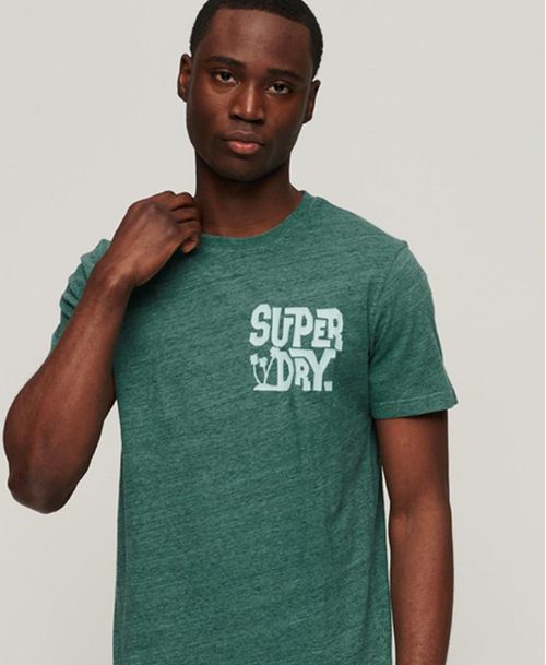 Camiseta Para Hombre Vintage Travel Sticker Tee Mw