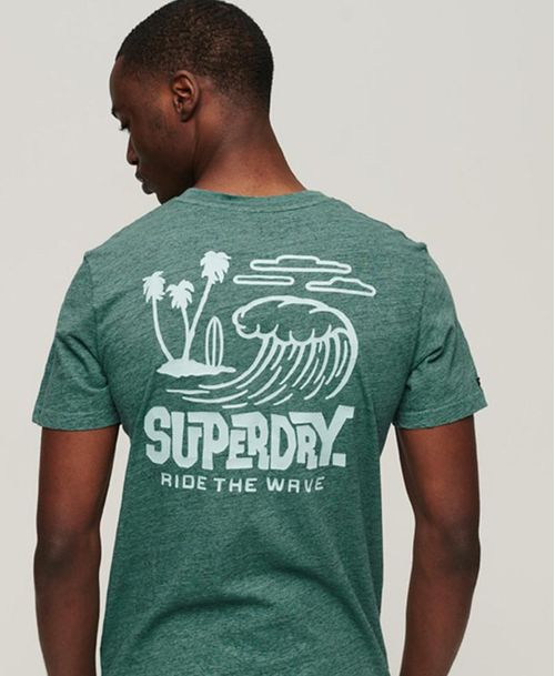 Camiseta Para Hombre Vintage Travel Sticker Tee Mw