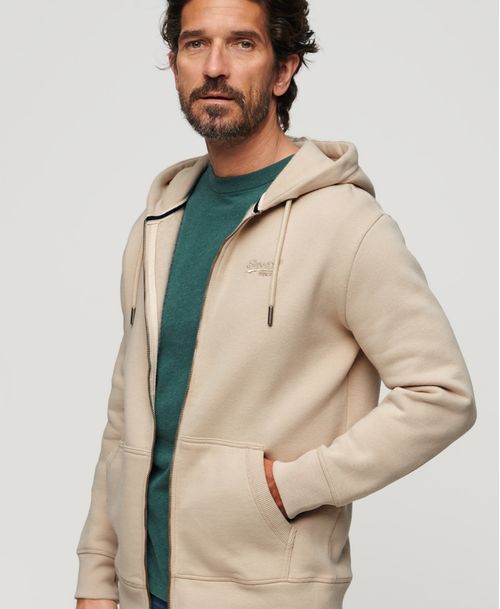 Buzo Abierto Para Hombre Essential Logo Zip