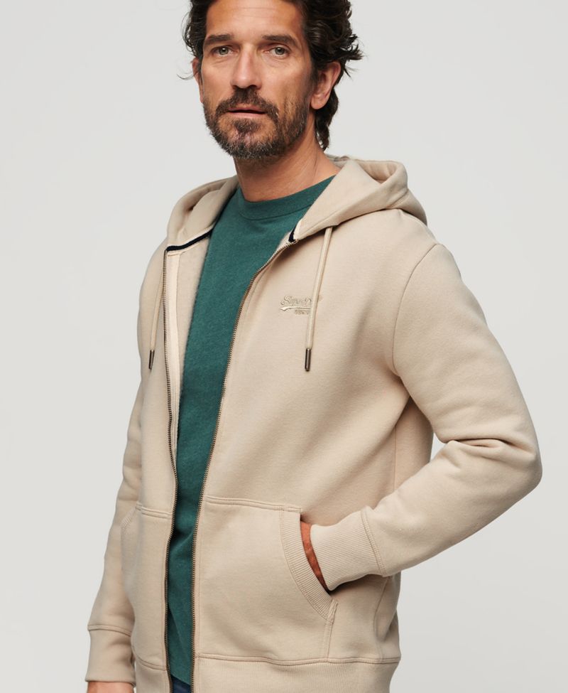 Buzo-Abierto-Para-Hombre-Essential-Logo-Zip