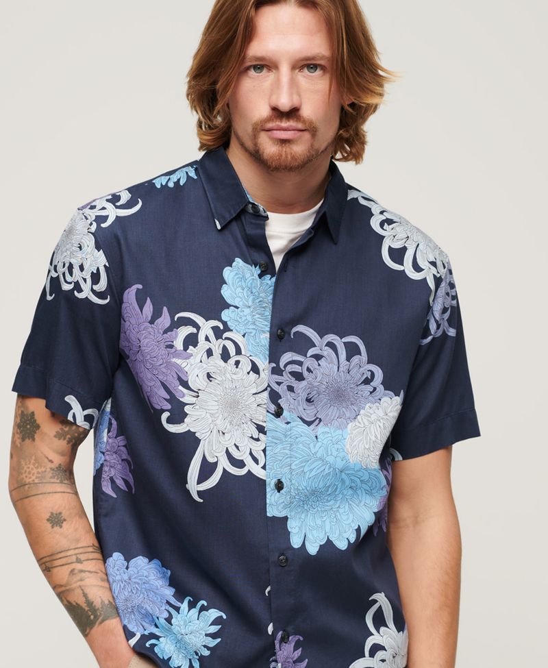 Camiseta-Manga-Corta-Para-Hombre-Hawaiian-