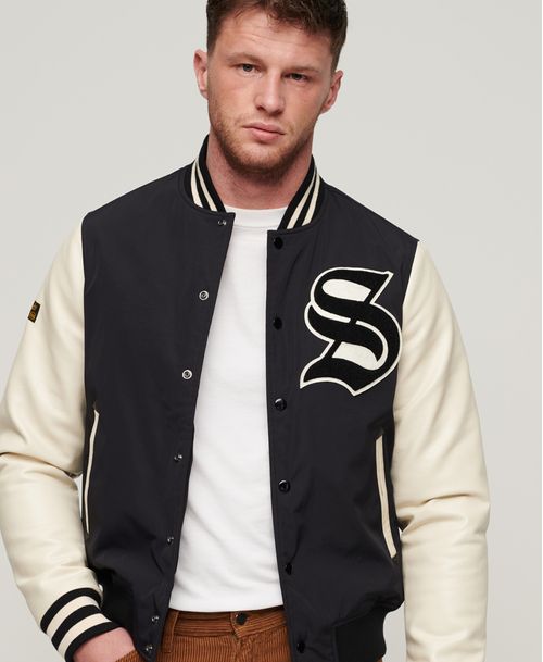 Chaqueta Casual Para Hombre Mascot Varsity Bomber