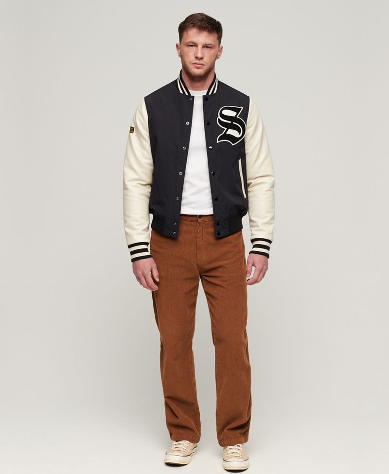 Chaqueta-Casual-Para-Hombre-Mascot-Varsity-Bomber