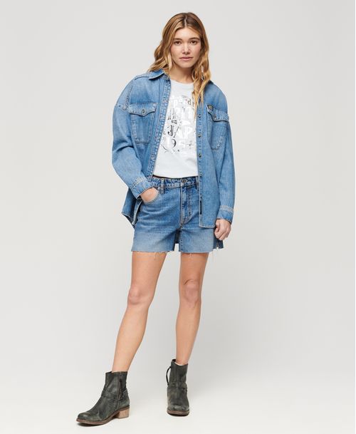 Camiseta Manga Corta Para Mujer Foil Workwear Fitted Tee