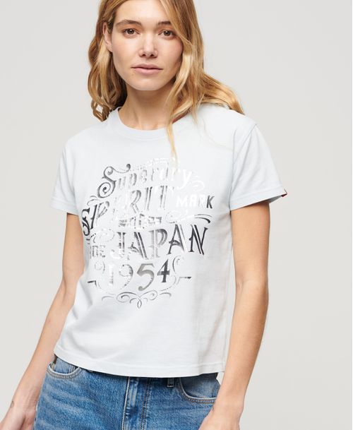 Camiseta Manga Corta Para Mujer Foil Workwear Fitted Tee