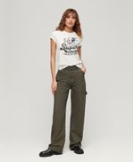 Camiseta-Manga-Corta-Para-Mujer-Retro-Rocker-Cap-Slv