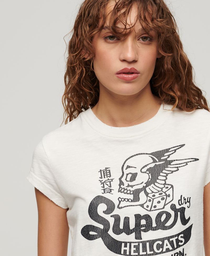Camiseta-Manga-Corta-Para-Mujer-Retro-Rocker-Cap-Slv