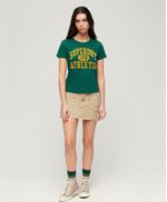 Camiseta-Manga-Corta-Para-Mujer-Varsity-Flocked-Fitted-Tee