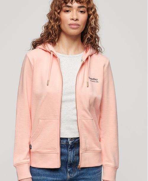 Buzo Abierto Para Mujer Essential Logo Ziphood Ub