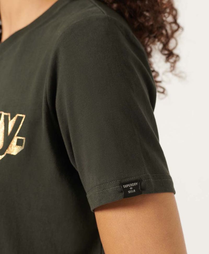 Camiseta-Manga-Corta-Para-Mujer-Vintage-Cl-Metallic-Tee
