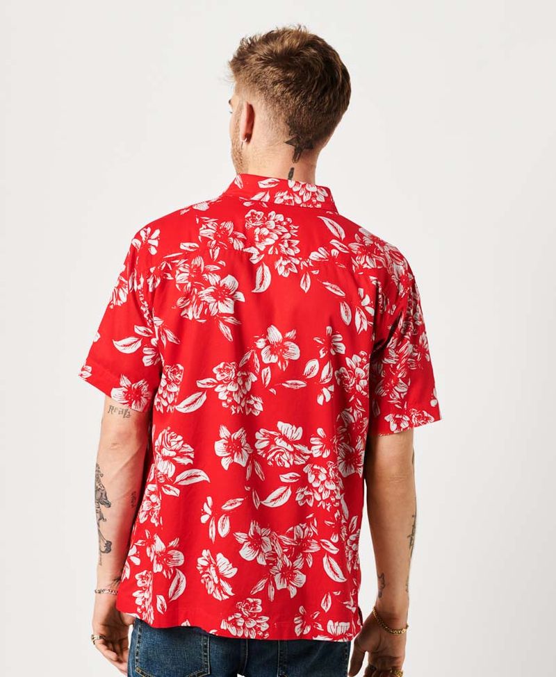 Camiseta-Manga-Corta-Para-Hombre-Vintage-Hawaiian