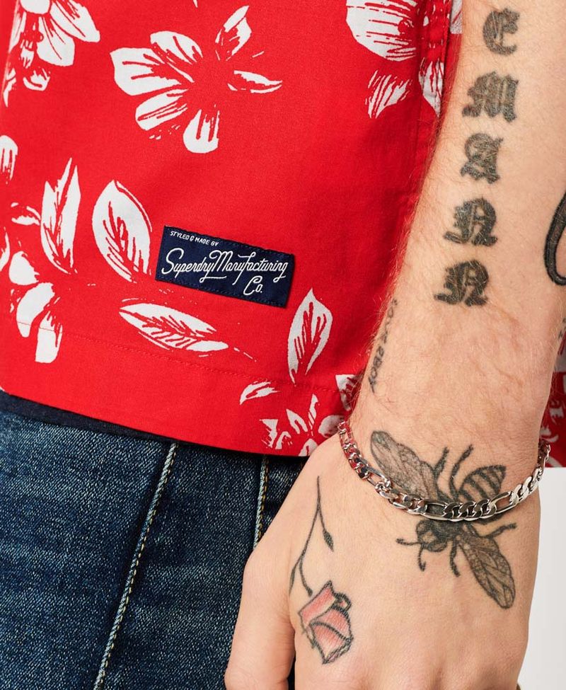 Camiseta-Manga-Corta-Para-Hombre-Vintage-Hawaiian