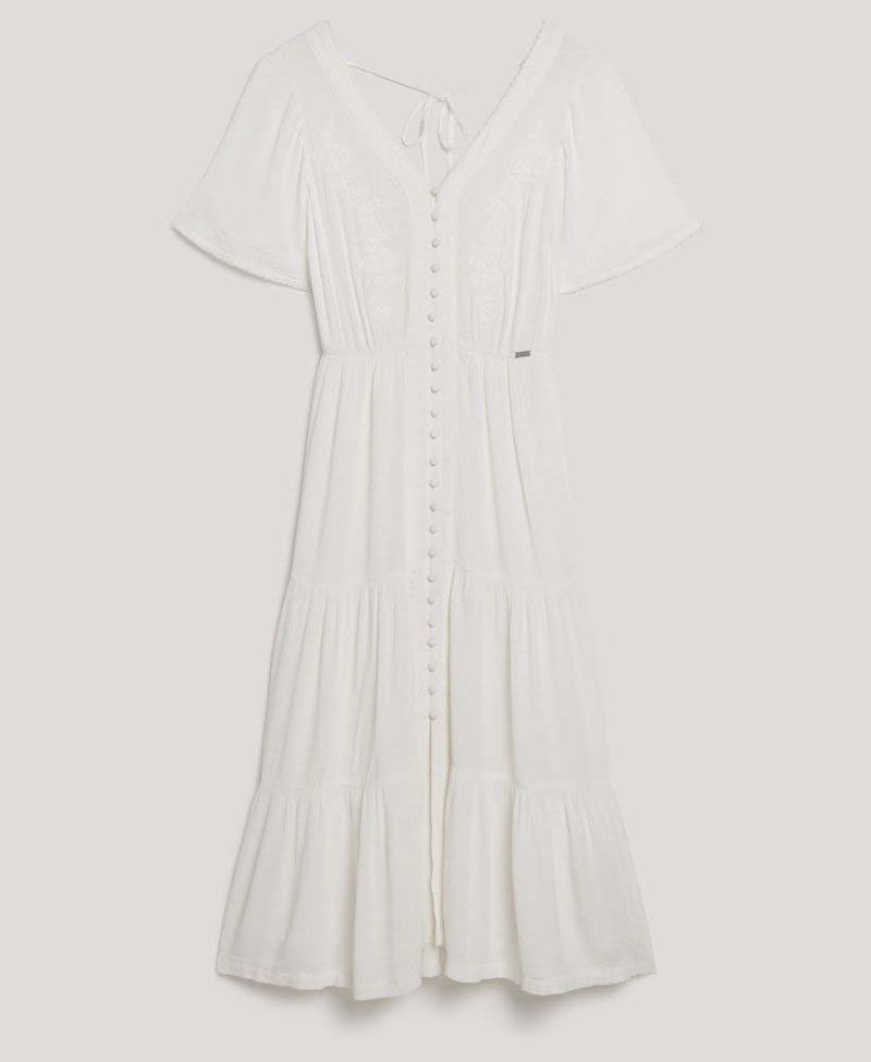 Vestido-Corto-Para-Mujer-Ss-Emb-Tiered-Midi