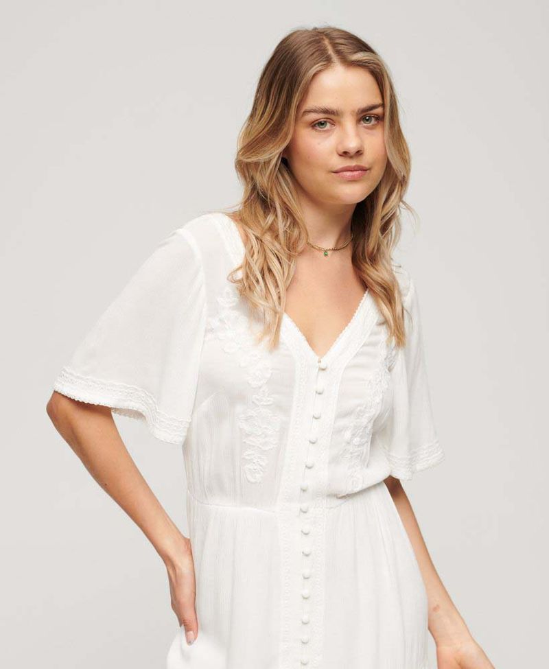 Vestido-Corto-Para-Mujer-Ss-Emb-Tiered-Midi